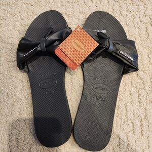 Havaianas Women's Black Bow Sandals